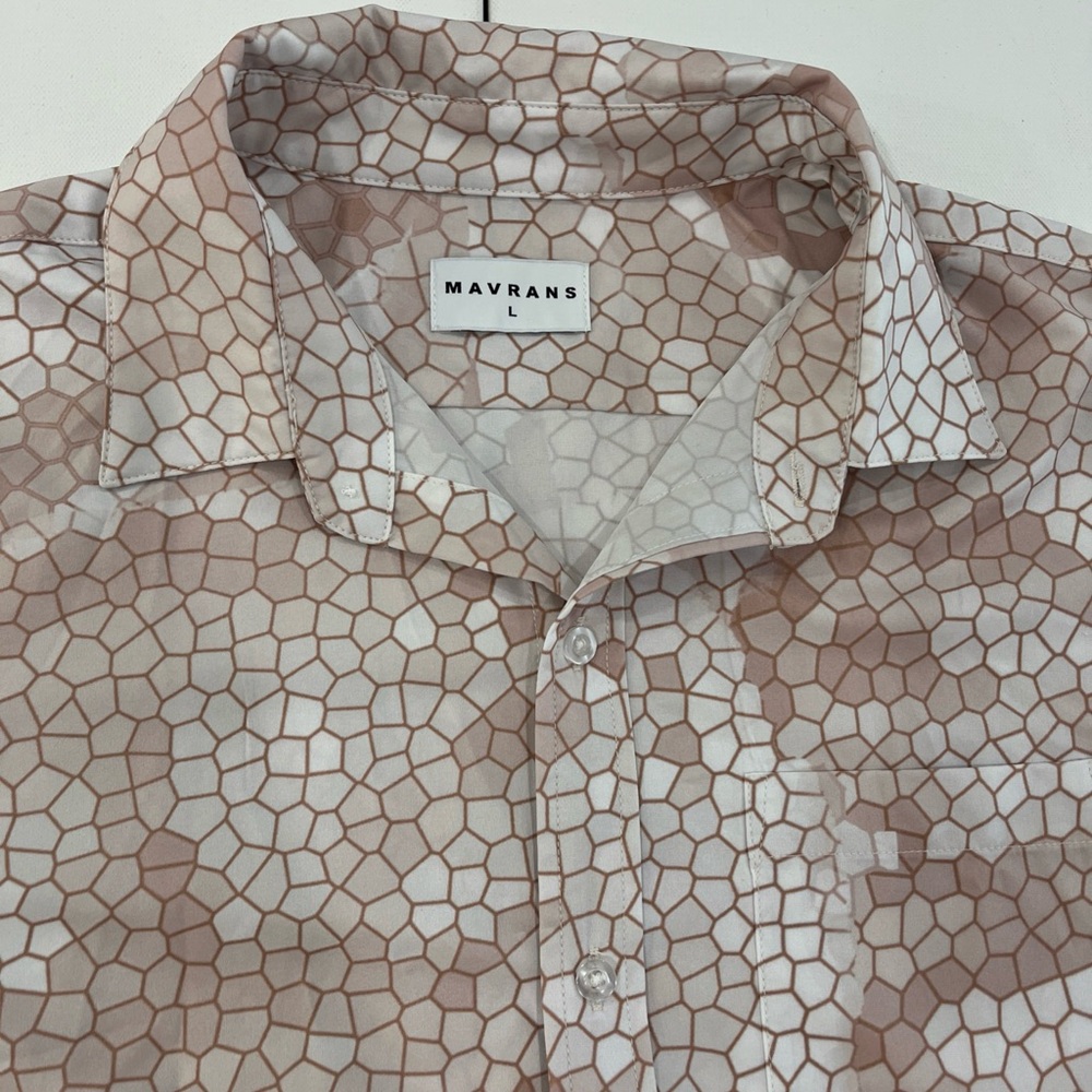 Mavrans Shirt Short Sleeve Button Print Flamingos Tropical Hawaii Mens Large - Picture 4 of 13